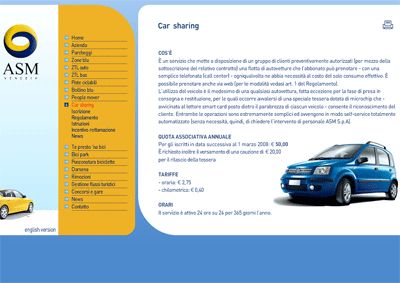 Venezia. &nbsp;Il car sharing si prenota con un click: L'Asm predispone prenotazione via internet