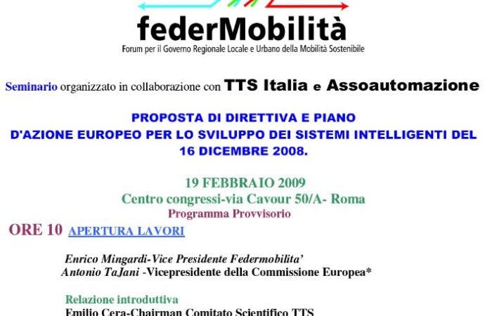 Roma. Seminario su piano d'azione europeo per lo sviluppo dei sistemi intelligenti
