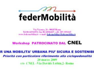 Roma. FederMobilità: venerdì seminario "Per una mobilità urbana più sicura e sostenibile"