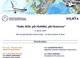 Roma. Dexia Crediop e L'Istituto Piepoli organizzano il convegno "Italia 2020: più mobilità, più sicurezza