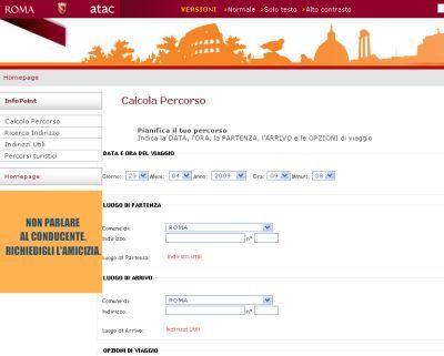 Roma. Il sito di Atac guarda al futuro: nuove funzioni per il ‘Calcola percorso’