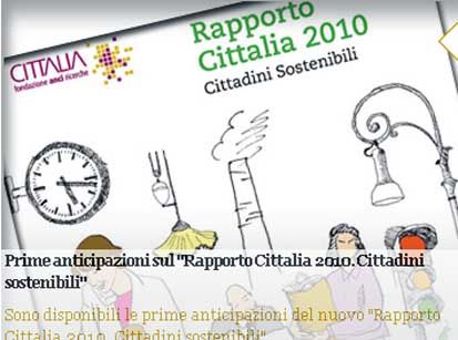 Roma. "Rapporto Cittalia 2010. Cittadini sostenibili": aree metropolitane 'autodipendenti'