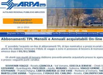 Chieti. Arpa: su internet anche gli abbonamenti del tpl
