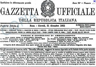 Roma. Pubblicato sulla G.U. il D.P.R. n. 113 sull’ abrogazione dell’art. 23-bis