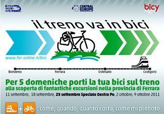 Ferrara. Il treno va in bici: 5 domeniche alla scoperta delle piste ciclabili del Po