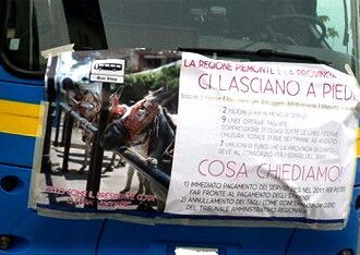 Cuneo. Tpl: la protesta del consorzio Granda Bus contro i tagli