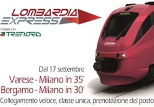 Milano. Lombardia Express: da Varese a Milano in 35 minuti