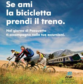 “Bici in treno” gratis a Pasquetta