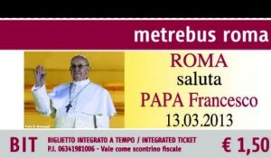 Papa Francesco sui biglietti Atac
