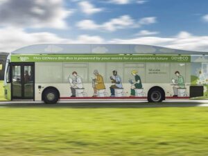 Bio bus, l’autobus che va a escrementi umani