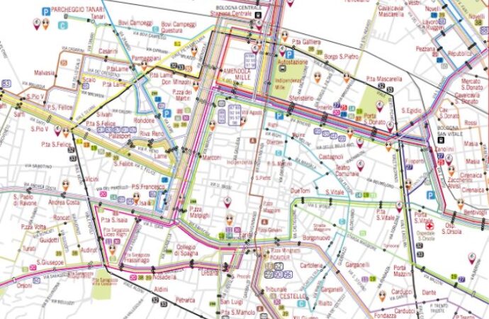 Le linee Tper al tempo del cantiere Bobo