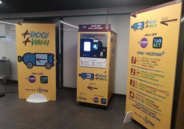 Roma: nuovi compattatori Pet nelle stazioni metrò