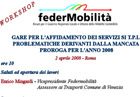 ROMA. FEDERMOBILITÀ: WORKSHOP SULLE GARE PER L’AFFIDAMENTO DEI SERVIZI DI TPL