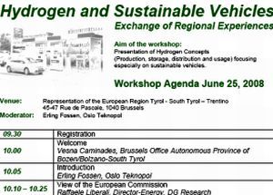 BRUXELLES. WORKSHOP SUI VEICOLI A IDROGENO IL 25 GIUGNO