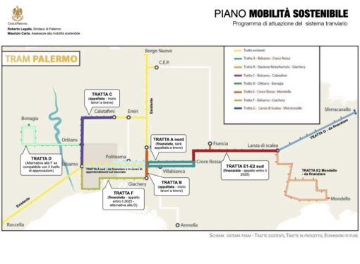 Palermo: Tram, via libera al bando di gara per le nuove linee periferiche